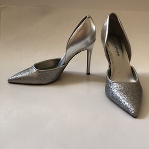 Marc Fisher 7M Silver & Glitter High Heel Shoes Brand New without tags Excellent